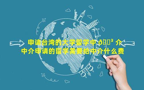 申请台湾的大学留学中 🐳 介 中介申请的留学需要给中介什么费用